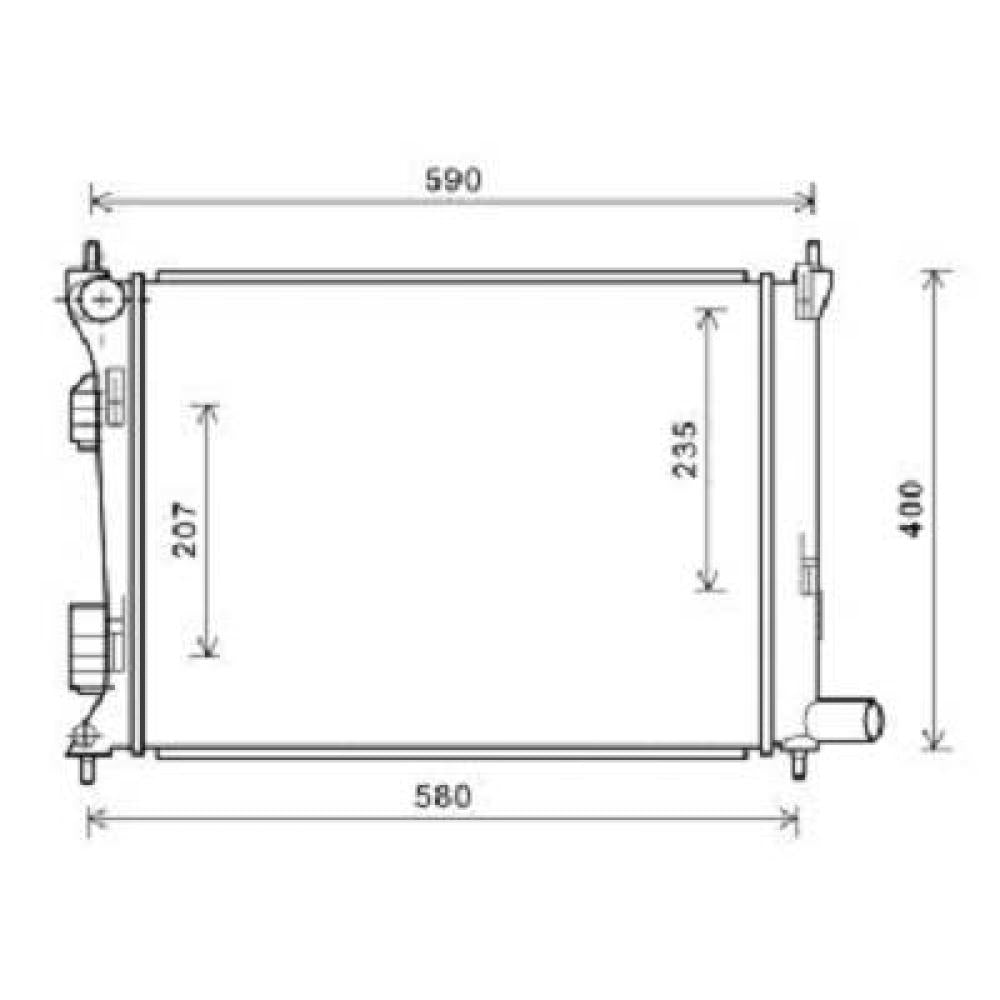 253101R000 Kühler Motorkühlung für HYUNDAI Accent IV 1,4/1,6 DCM3718