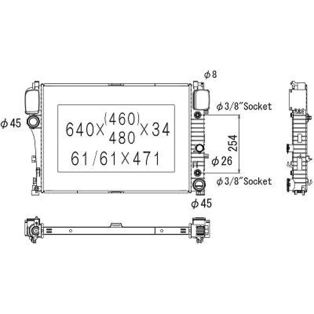 A2215000003 Kühler Motorkühlung für M B W221 S-KLASSE 10/2005 DCM2420