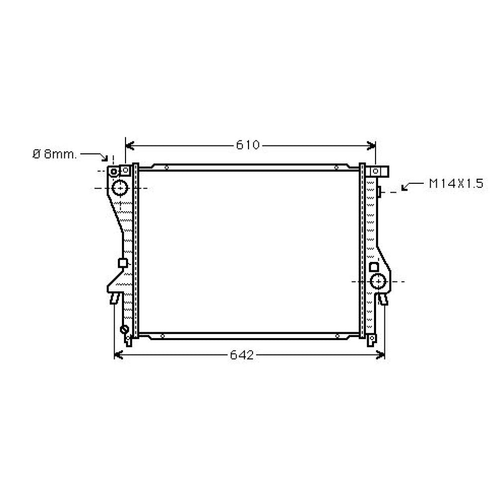 17 10 1 715 319 Kühler Motorkühlung für BMW Z3 04/1997 DCM1554