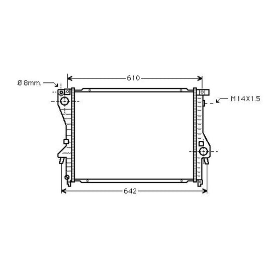 17 10 1 715 319 Kühler Motorkühlung für BMW Z3 04/1997 DCM1554
