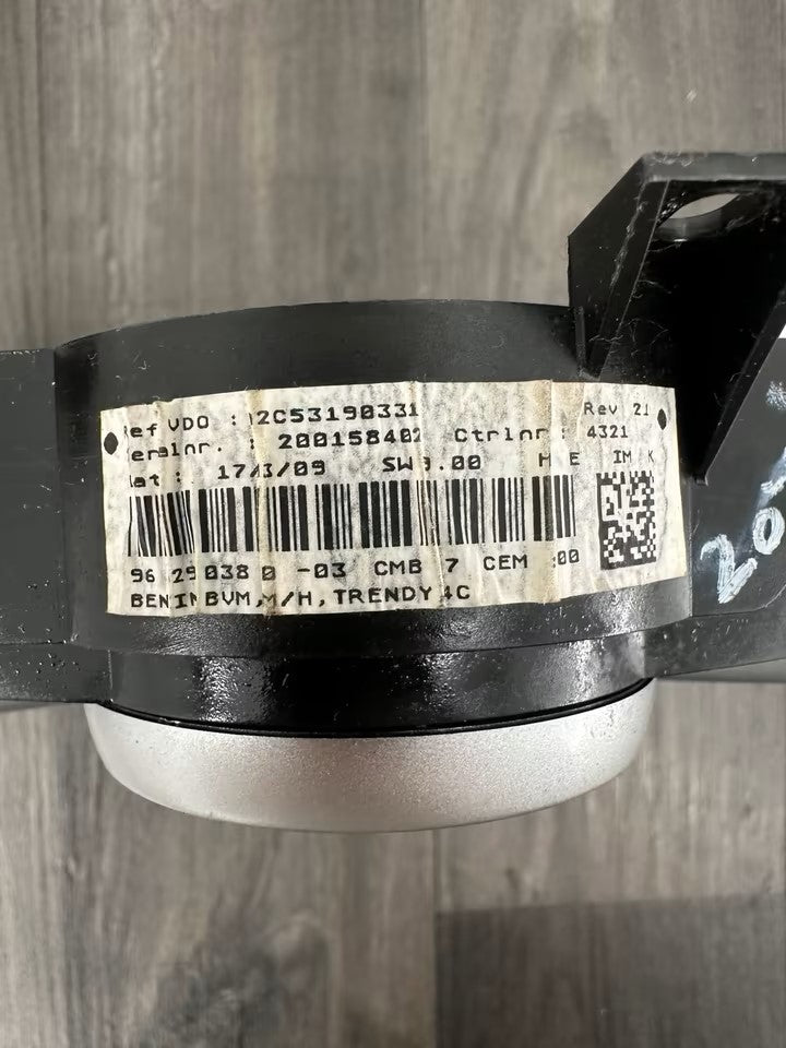 A2C53190331 Tacho Kombiinstrument Peugeot 207 1.4 VTI Modell