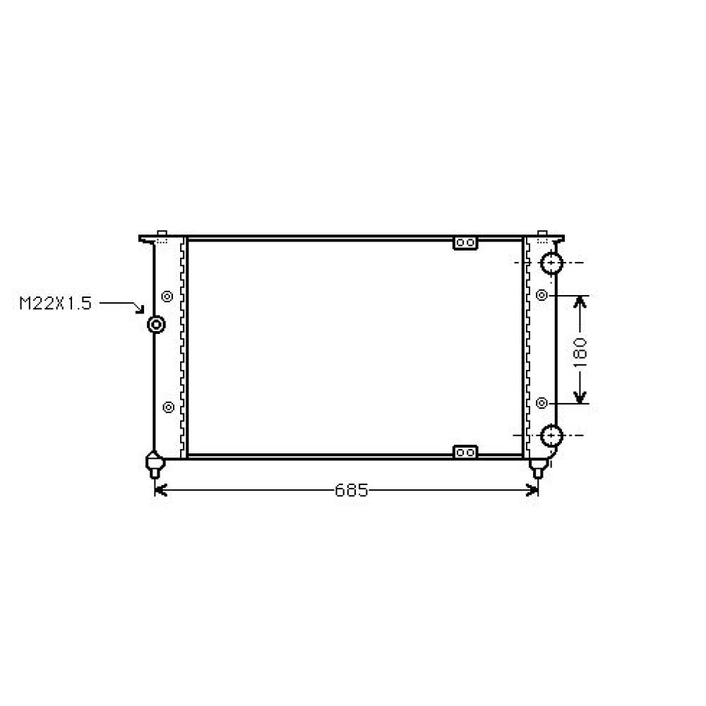6K0121253A Kühler Motorkühlung für SEAT IBIZA/Cordoba ->2002 DCM3002