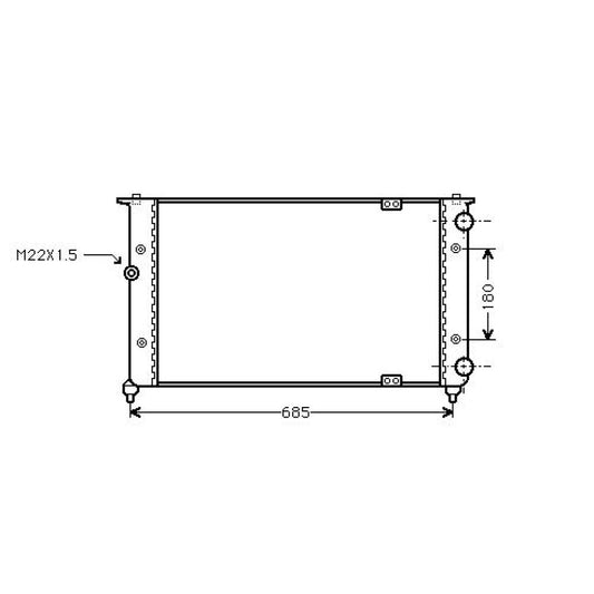 6K0121253A Kühler Motorkühlung für SEAT IBIZA/Cordoba ->2002 DCM3002