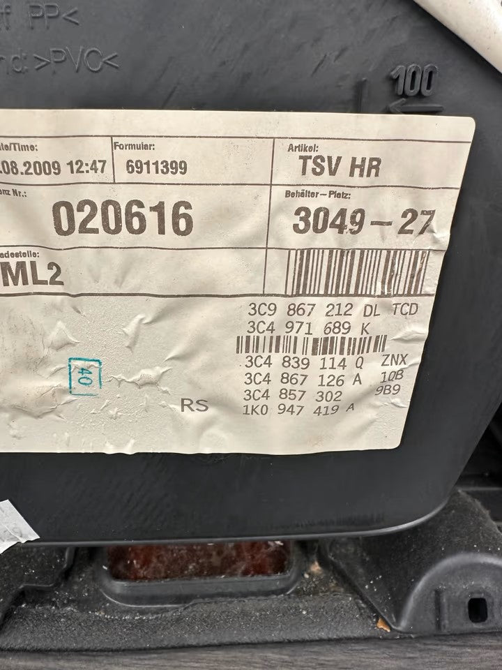 3C9867212 Türverkleidung Türpappe Hinten Rechts Vw Passat 3C Komb