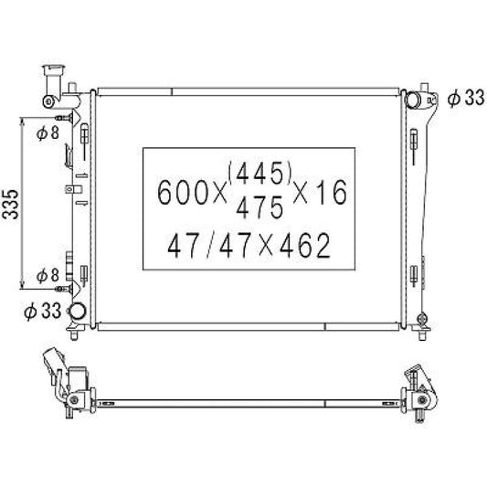 253102H050 Kühler Motorkühlung für HYUNDAI I30 12/2006 DCM3697