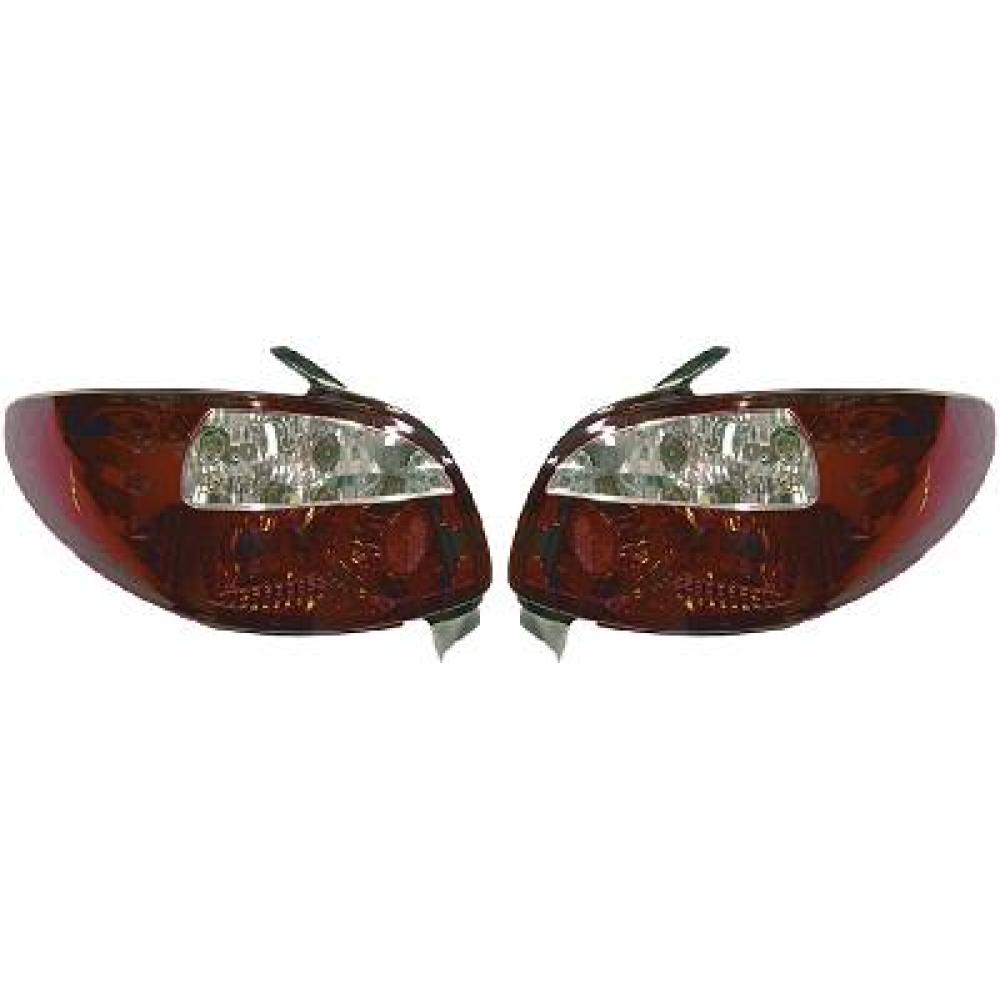 nan SATZ RÜCKLEUCHTEN   P 206, 98-10   KLARGLAS ROT-WEISS 4225795