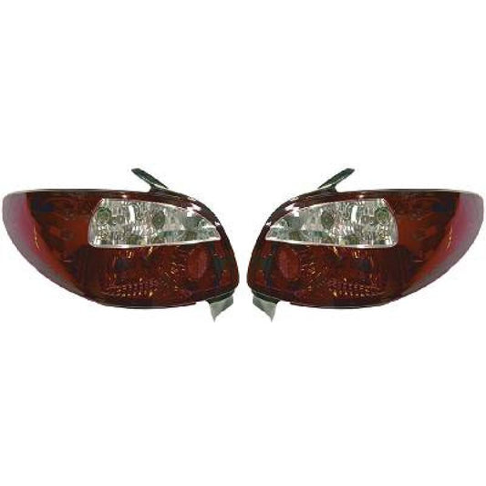 nan SATZ RÜCKLEUCHTEN   P 206, 98-10   KLARGLAS ROT-WEISS 4225795