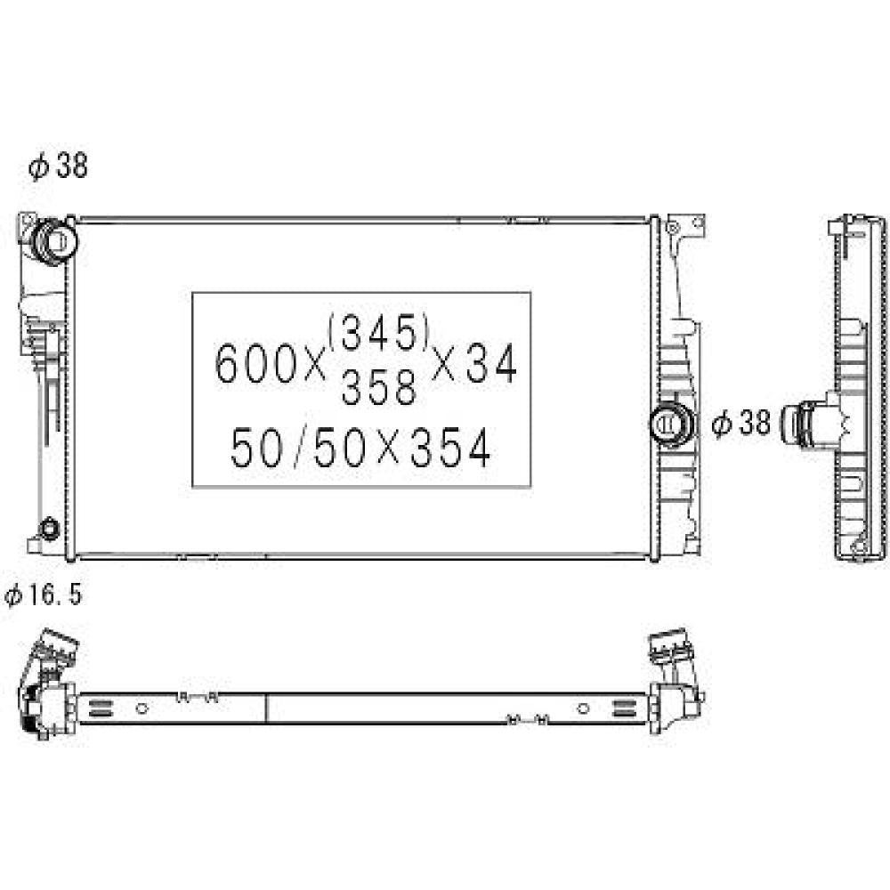 17117600523 Kühler Motorkühlung für BMW 3ER F30 10/2011 DCM1599