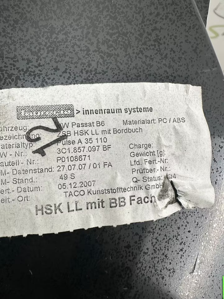 3C1857097BF Handschuhfach Ablagefach Vw Passat 3C 3AA B6 B7 Model