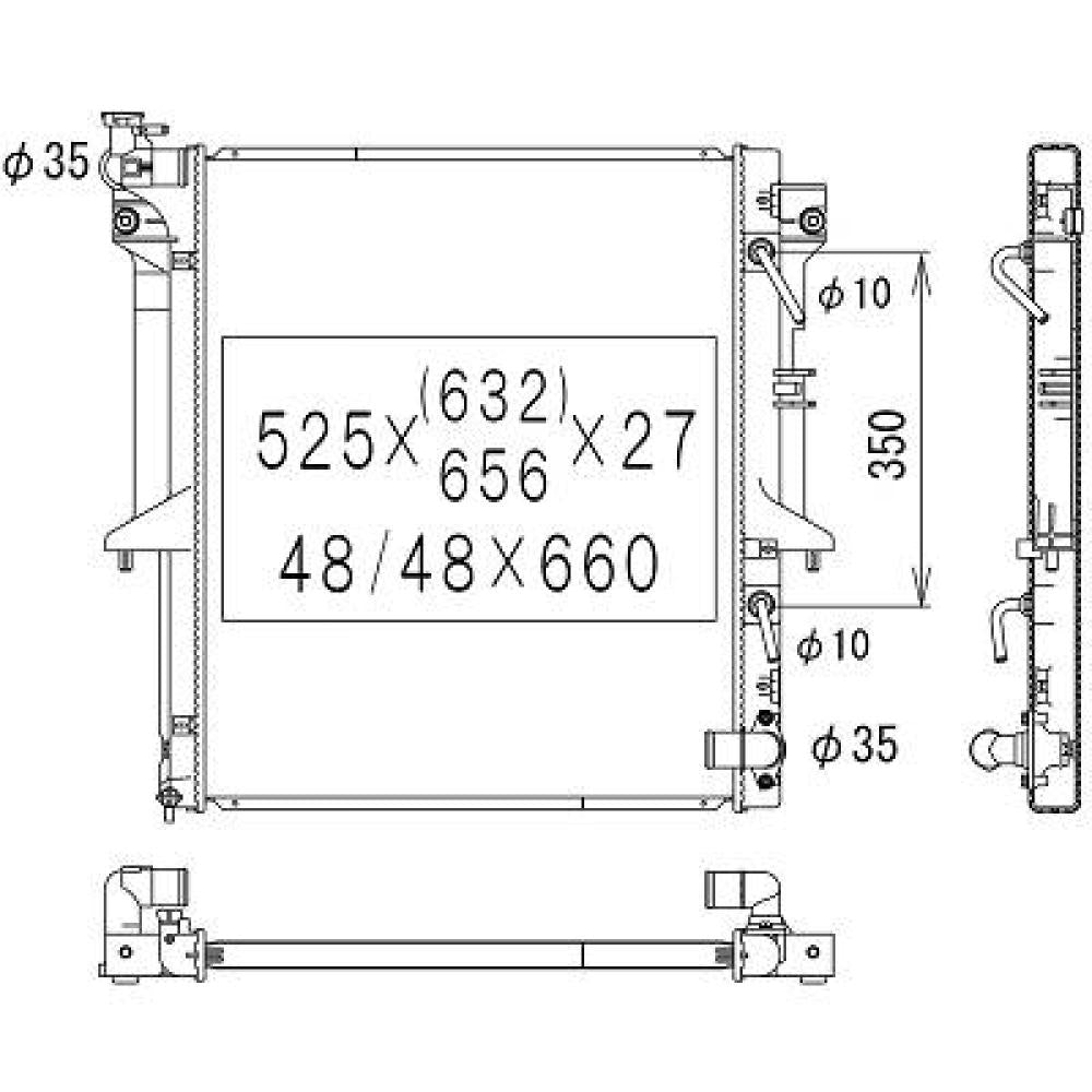 MN135033 Kühler Motorkühlung für MITSU L200 12/2005 DCM2531