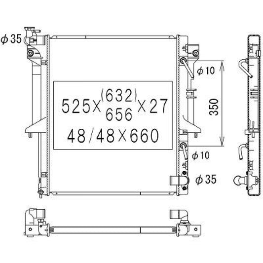 MN135033 Kühler Motorkühlung für MITSU L200 12/2005 DCM2531