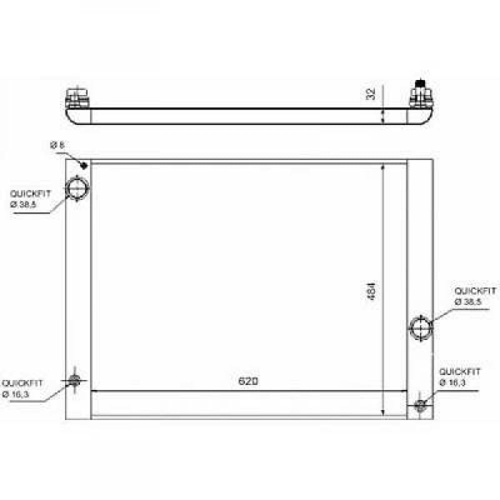 17117519209 Kühler Motorkühlung für BMW 5-SERIE E60 03/2005 DCM1585