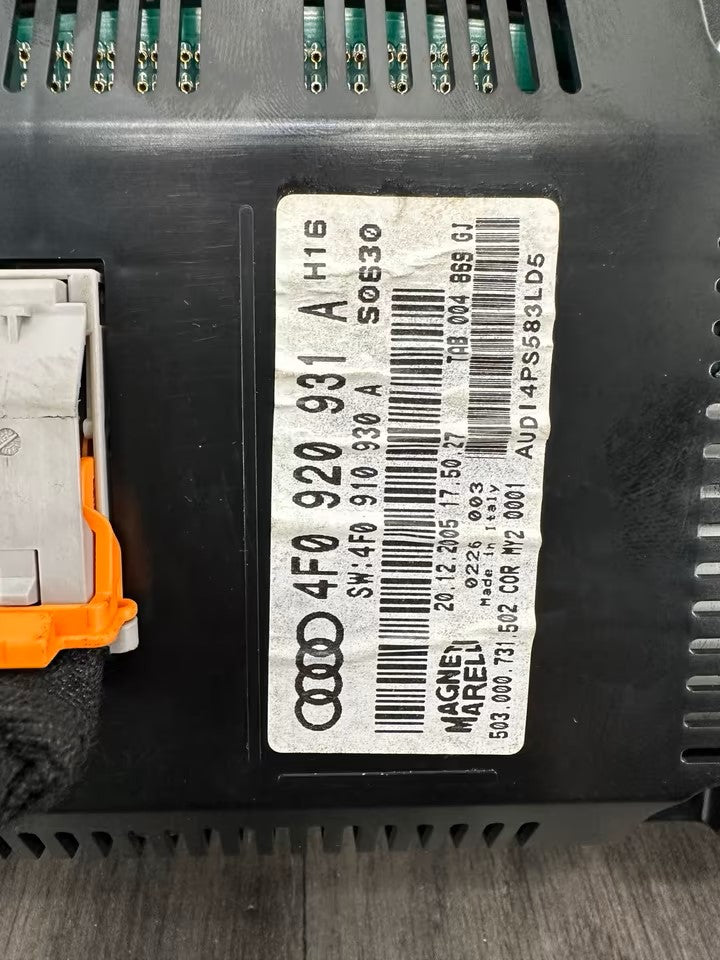 4F0920931A Tacho kombiinstrument Audi A6 4F C6 2,0 FSI