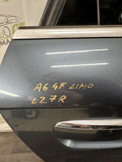 Door Rear Right Audi A6 4F C6 Models Color LZ7R metallic