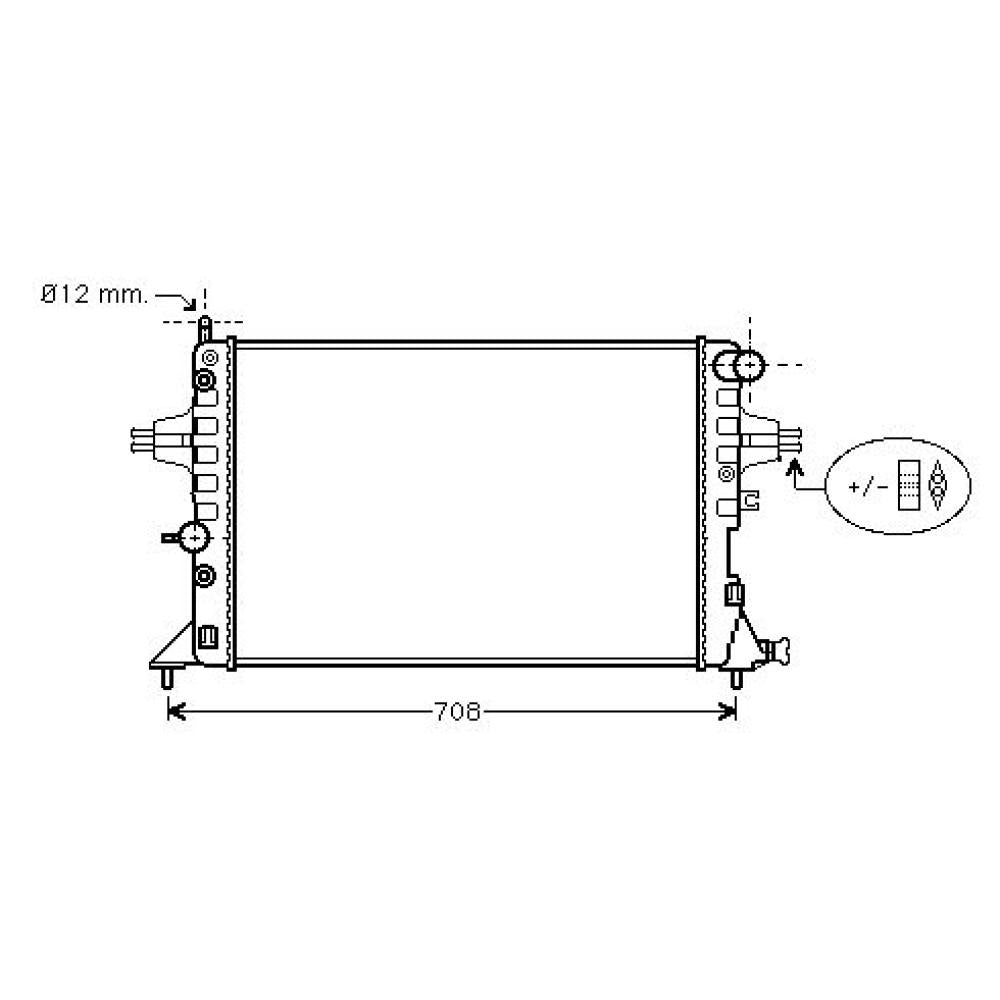 9119482 Kühler Motorkühlung für OPEL Astra G 1,6/1,8 16V DCM2625