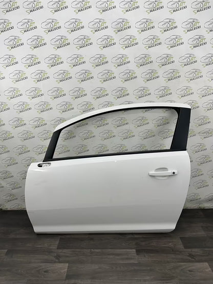 Türe Tür Links Opel Corsa D 3-Tür Modell Farbe Z474 Weiß