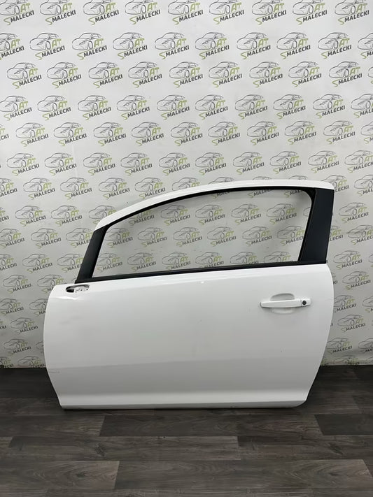 Türe Tür Links Opel Corsa D 3-Tür Modell Farbe Z474 Weiß