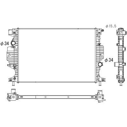 DG938005AC Kühler Motorkühlung für FORD Mondeo V 09/2014->> DCM3933