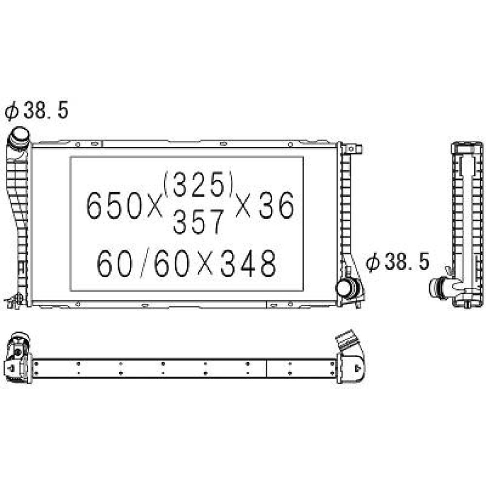 17112247345 Kühler Motorkühlung für BMW E39 1998 DCM1556