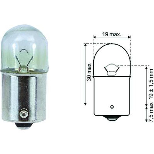 nan R5W [Tube] 12V 5W BA15s R5W Tube Glühlampe Halogen LID10058