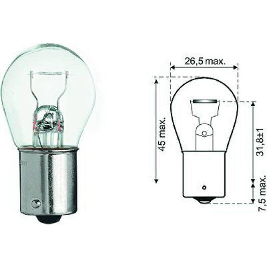 KDWHLO9589 P21W 12V 21W BA15s P21W Glühlampe   Halogen LID10046