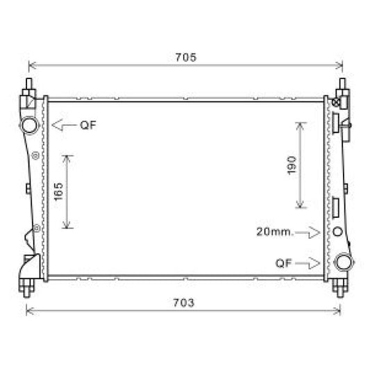 51812209 Kühler Motorkühlung für FIAT DOBLO 263 01/2010->> DCM2012