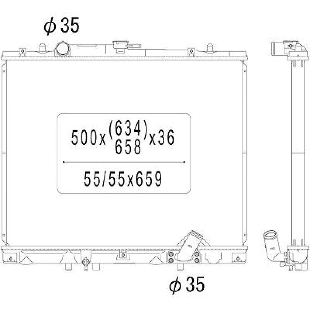 MR571147 Kühler Motorkühlung für MITSU L200 09/2001 DCM2501
