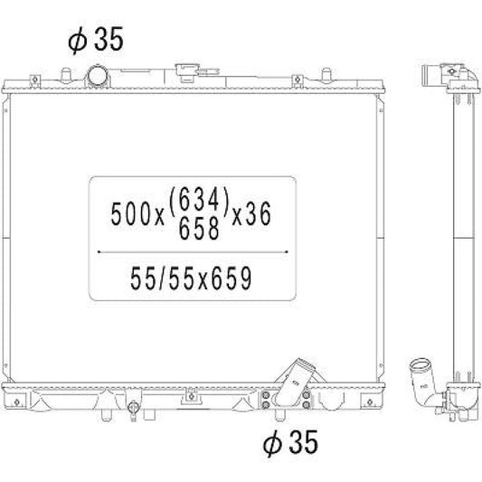 MR571147 Kühler Motorkühlung für MITSU L200 09/2001 DCM2501
