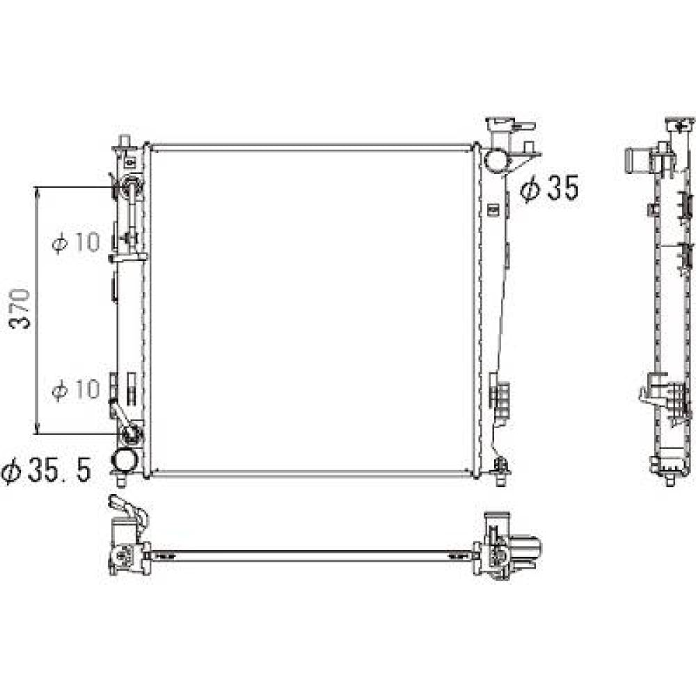 253102S010 Kühler Motorkühlung für HYUNDAI IX35 08/2009 DCM3825