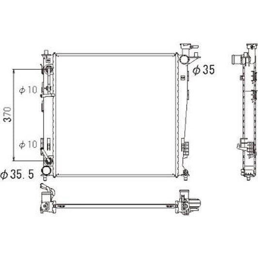 253102S010 Kühler Motorkühlung für HYUNDAI IX35 08/2009 DCM3825