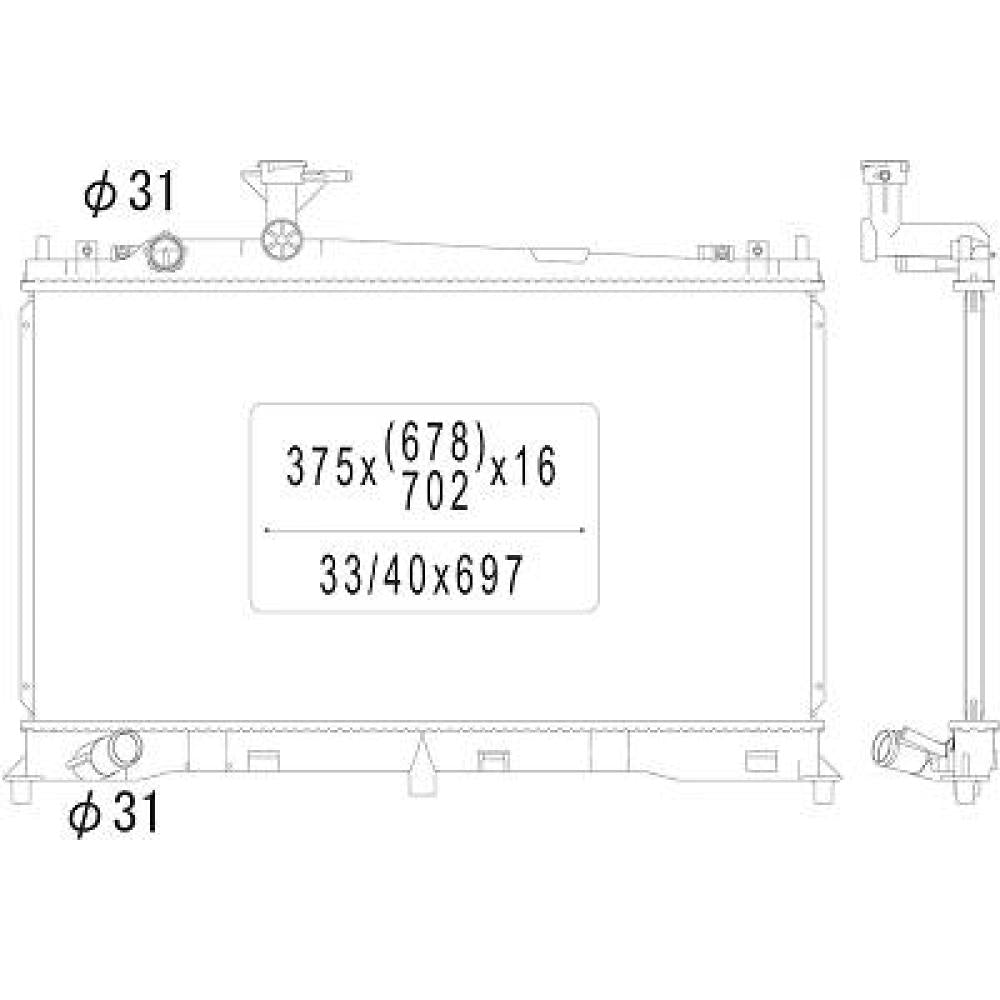LF1715200 Kühler Motorkühlung für MAZDA 6 06/2002 DCM2249