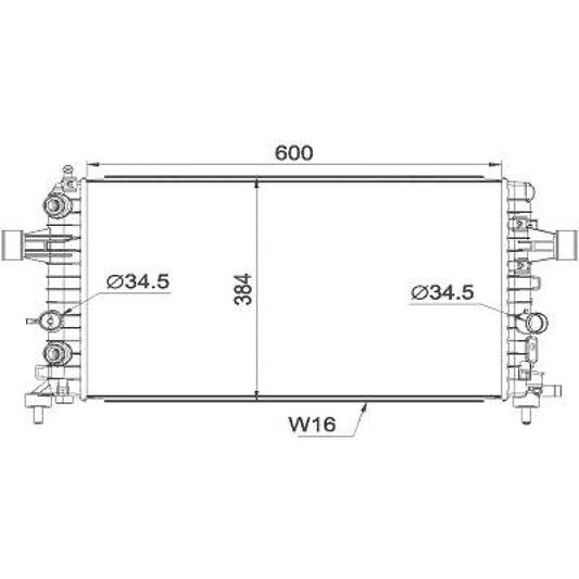 13 00 285 Kühler Motorkühlung für OPEL ASTRA H 2006 DCM2693