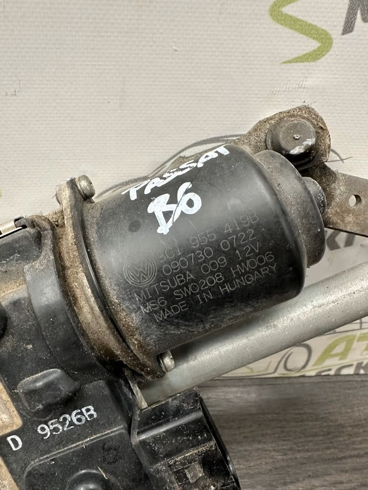 Wiper motor including linkage Vw Passat 3C B6 3C1955419B
