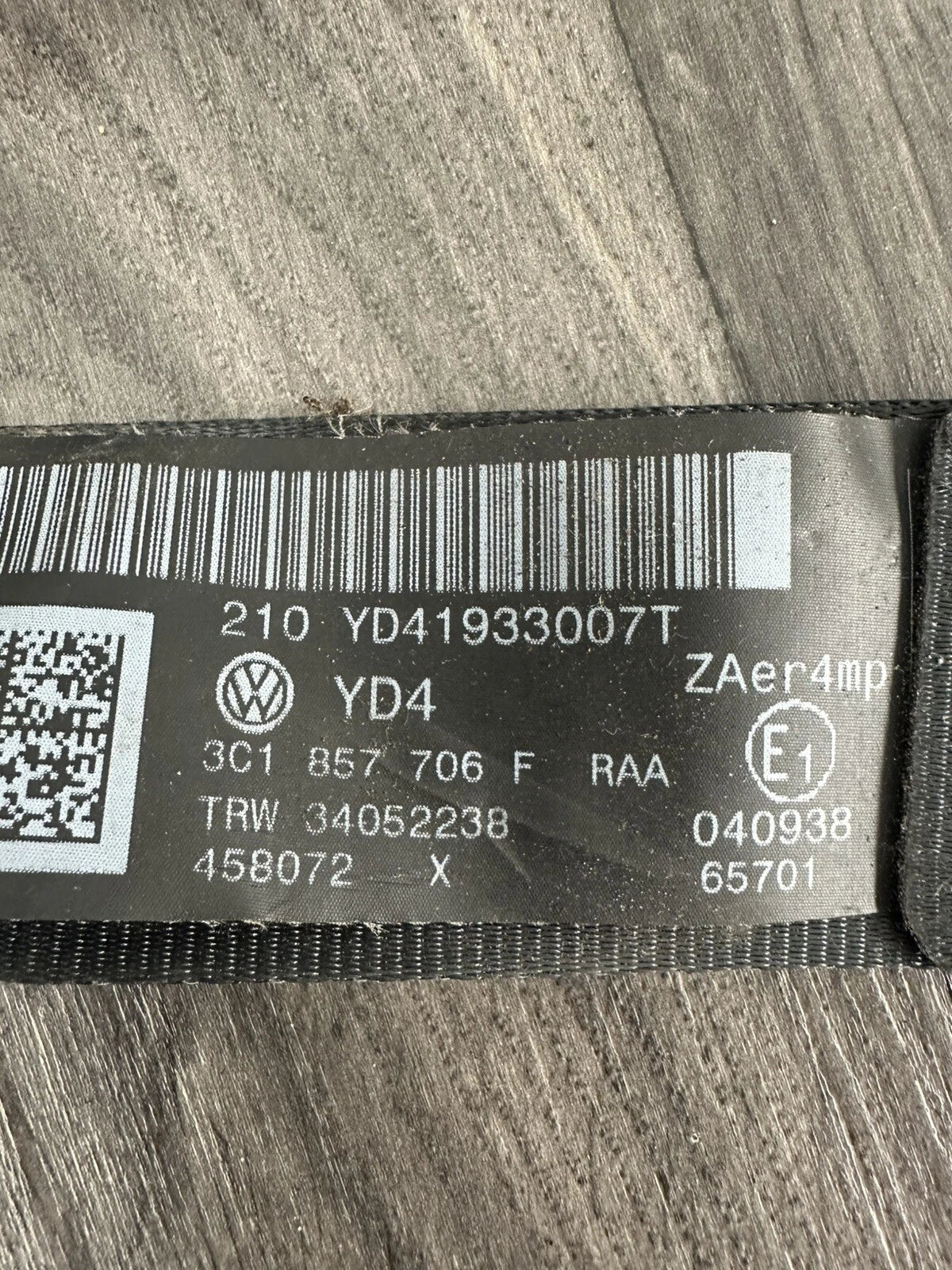 3C1857706F Sicherheitsgurt Gurt Vorne Rechts Vw Passat 3C 34032207A