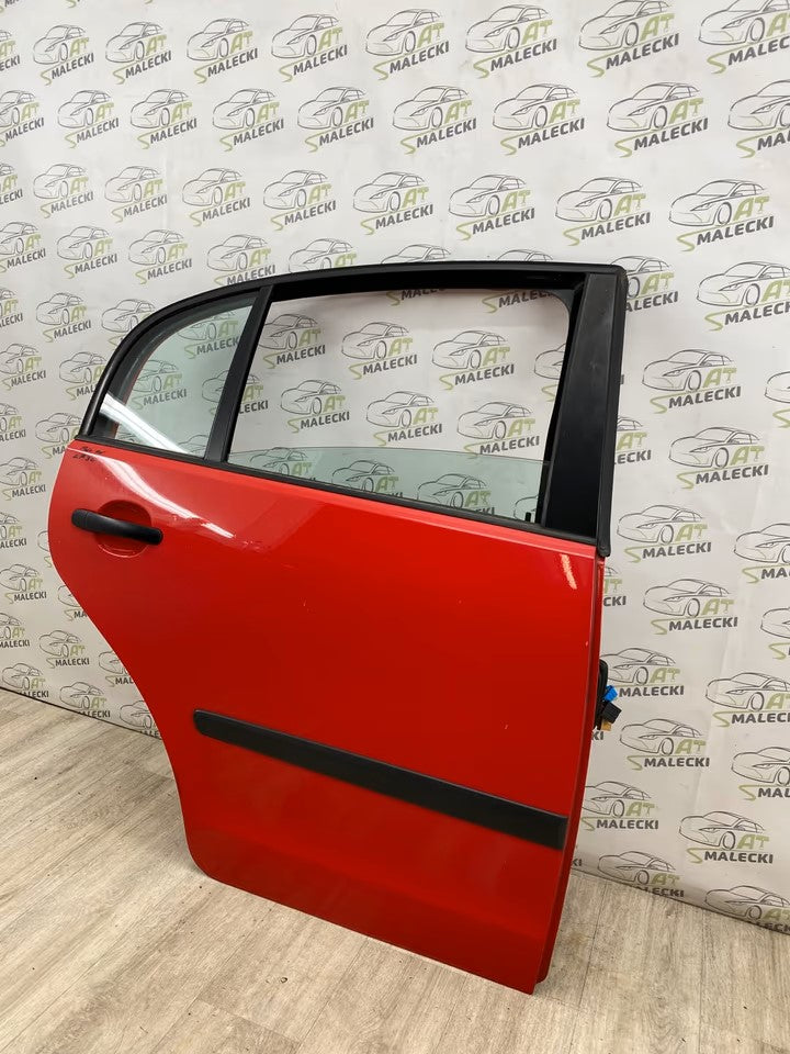 Door Rear Right Vw Polo 9N Notchback Sedan Color LP3G Red