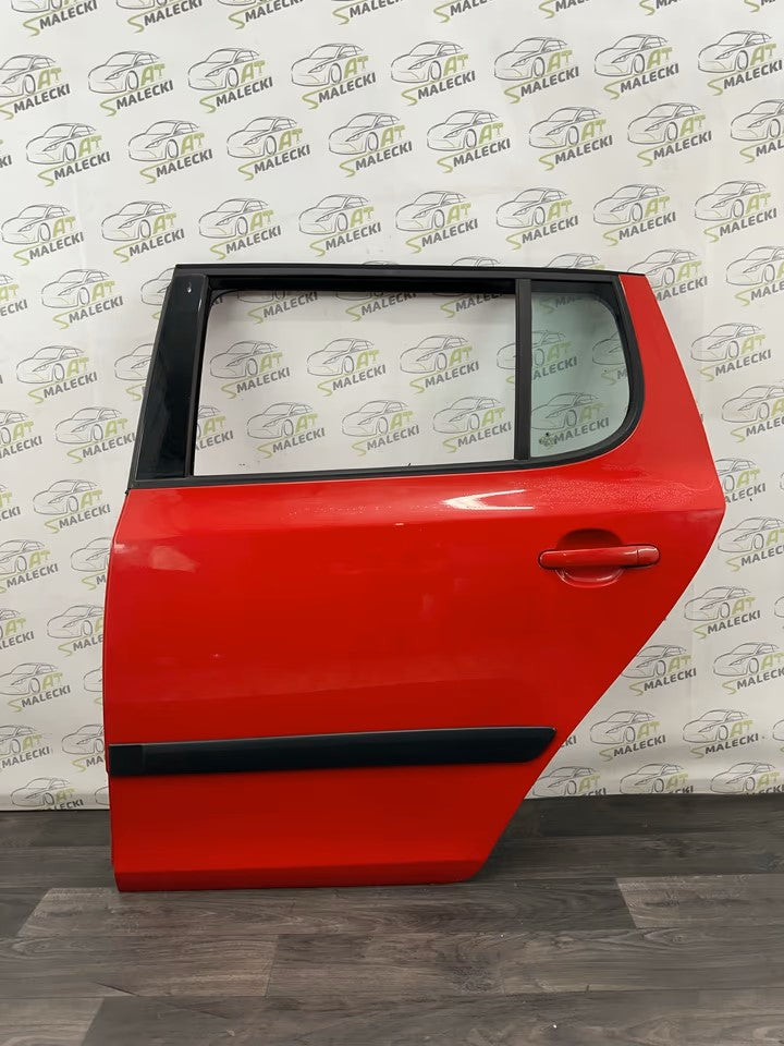 Door Rear Left Skoda Fabia 5J II Models Color 8151 Red